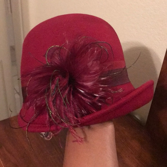 Scala Accessories - Scala Wool Red Dress Hat